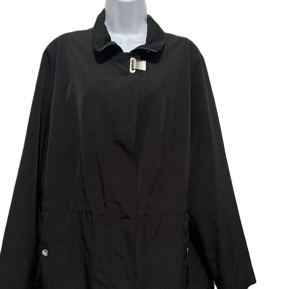 Nautica Parka Utilitarian Classic Anorak-style, Black, Size L